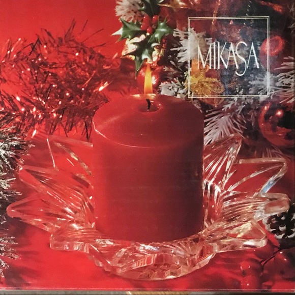 Mikasa Other - Mikasa Starmist Clear Glass Crystal Candleholder
